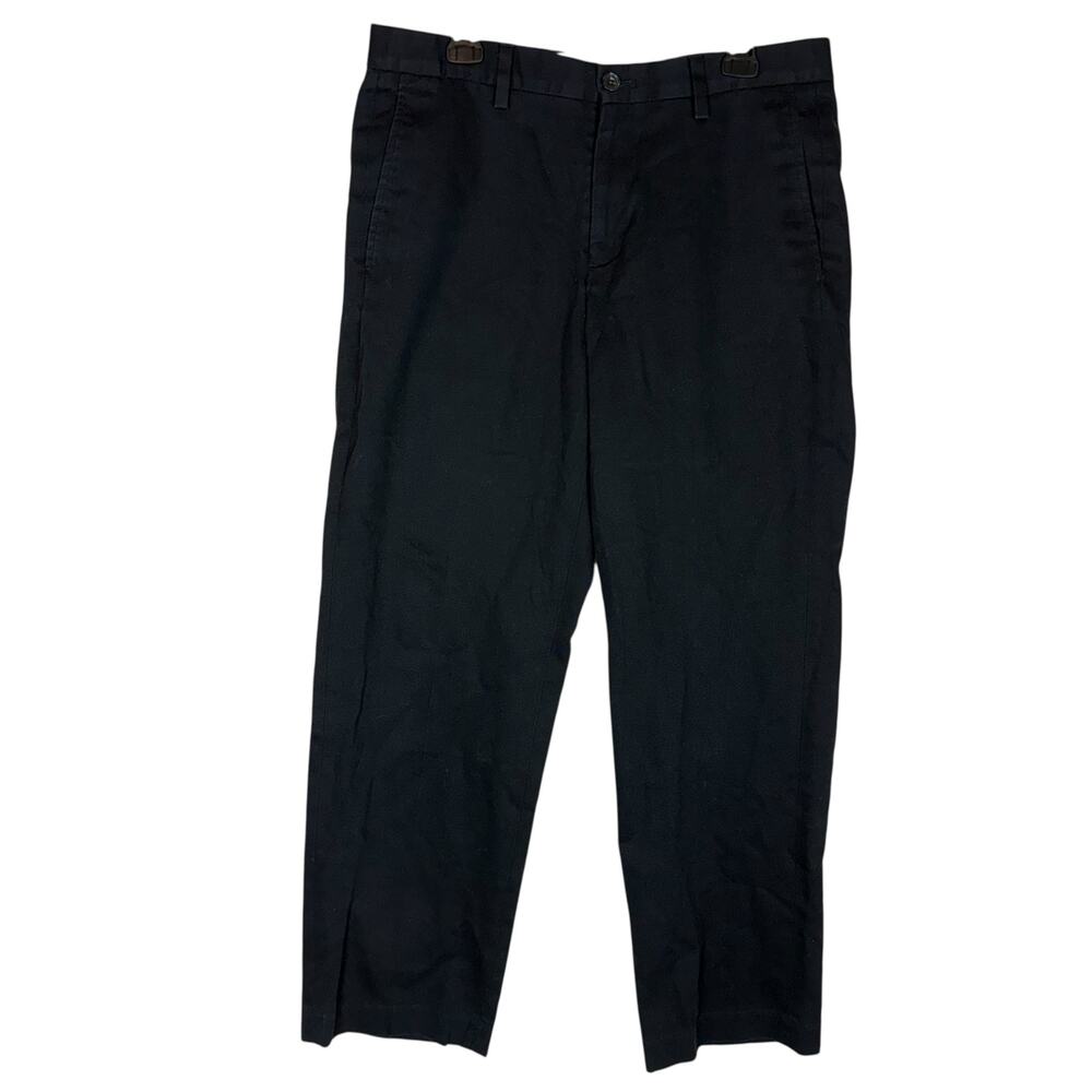 Eddie Bauer Chino‎ Pants Mens 34x32 Black Cotton High-Rise Wrinkle Free Relaxed
